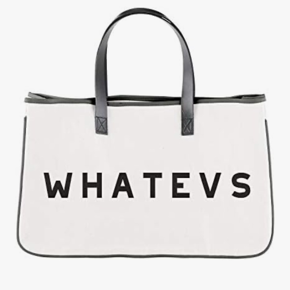 NEW Whatevs design canvas tote bag